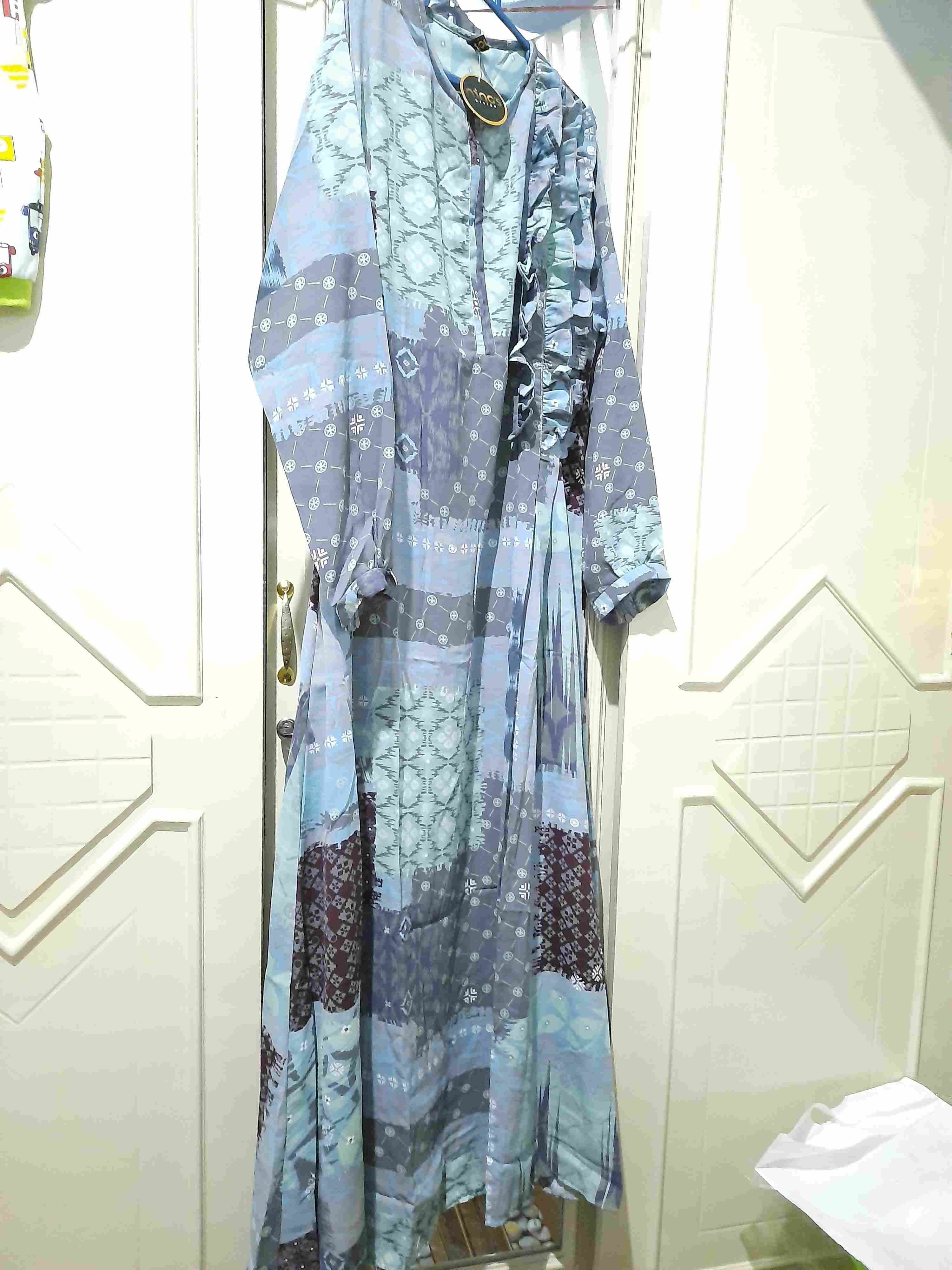 Gamis Batik Viscos Semi Sutra Original 5056 Cantik