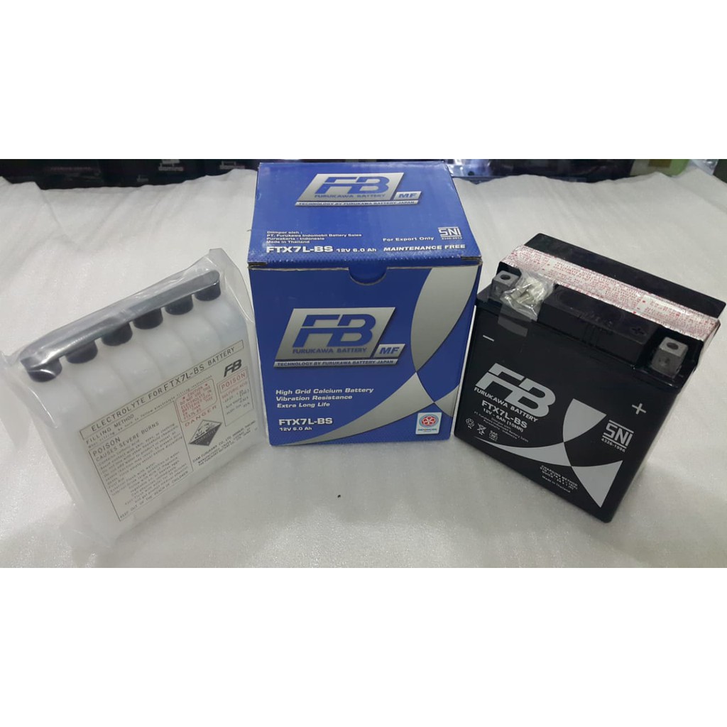 Aki motor 6 Ampere CBR CB150 SATRIA fu Honda vario 125 Vario 150  FB FURUKAWA BATTERY aki kering