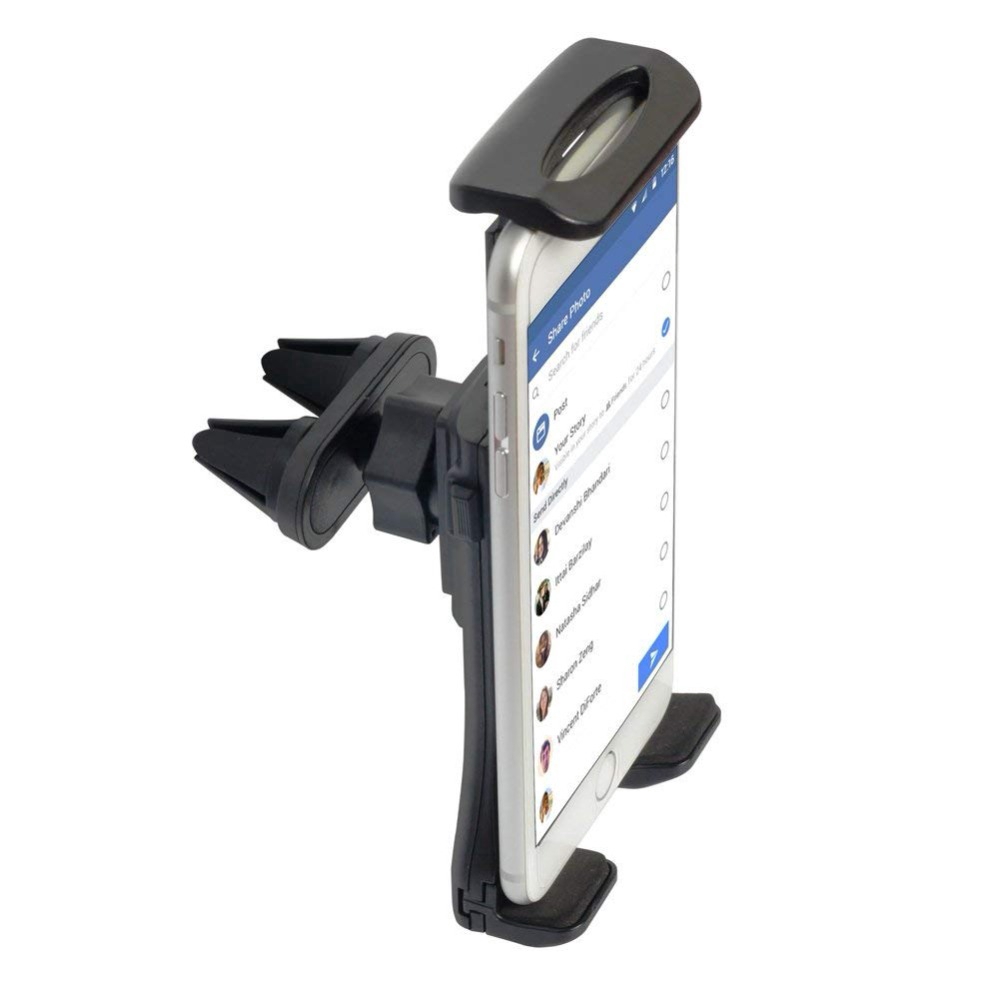 Car tablet holder   Car vent double bracket    Car vent pc bracket   Car phone holder    Mobile phone holder for car vent    Stretching mobile phone holder   Suitable for 4 to 12.9 inches ipad mini Pro Air Samsung Galaxy Tab Xiaomi Huawei