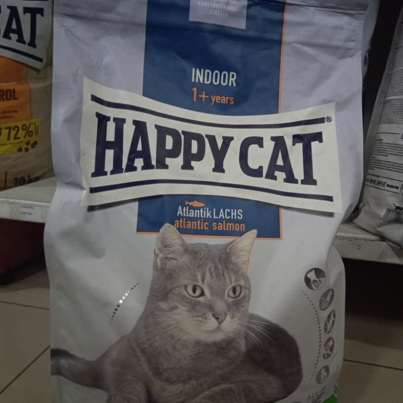 Makanan Kucing Happy cat indoor salmon 4kg