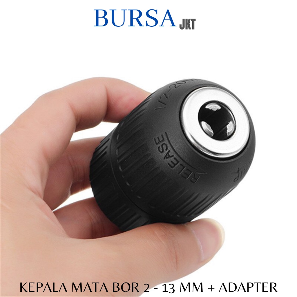 KEPALA BOR DRILL CHUCK 1/2 20 UMF 2 - 13 MM + ADAPTER SDS MAX