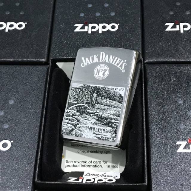 ZIPPO LIGHTER/MANCIS KOREK API ZIPPO ORIGINAL- JACK DANIEL'S SCENE SER 7