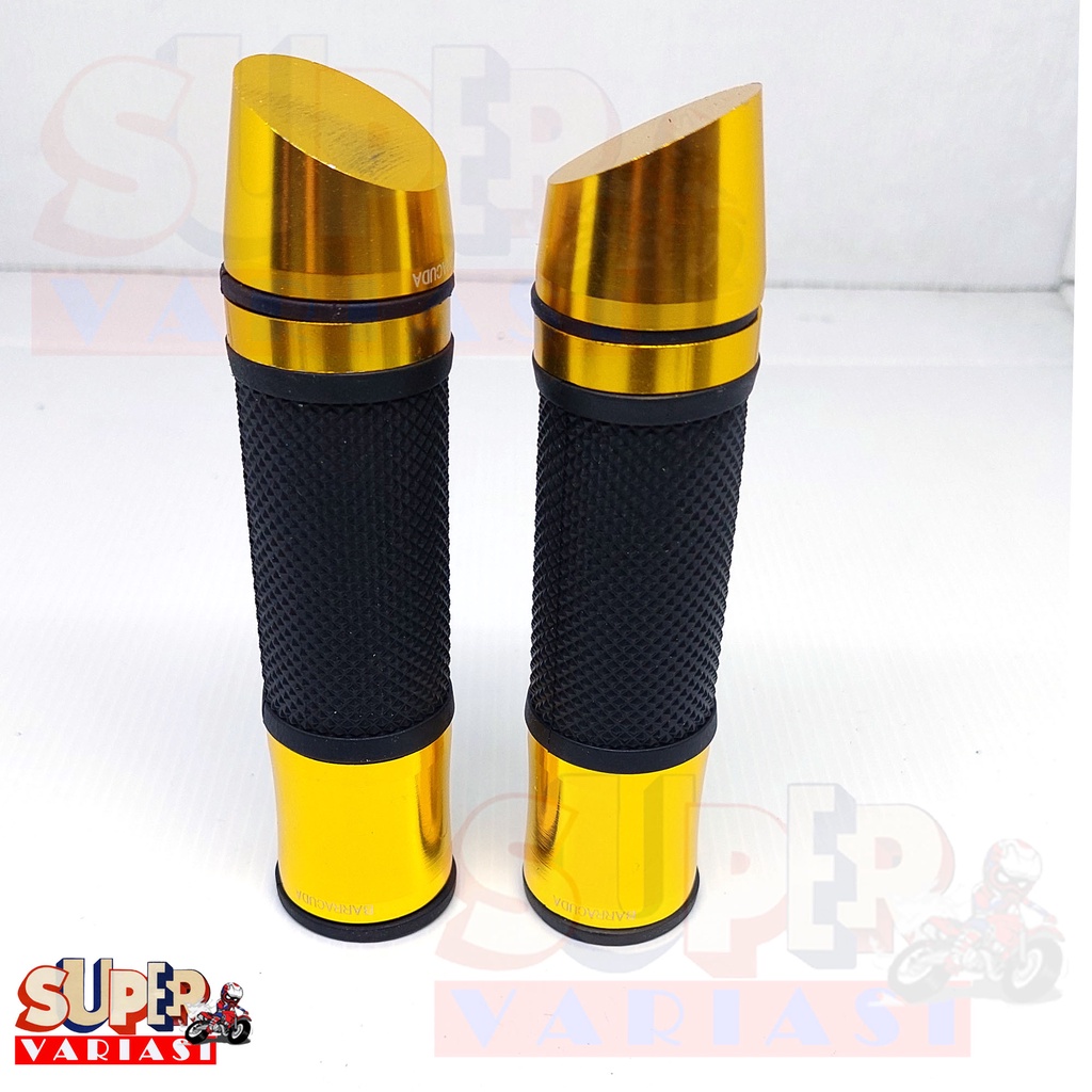 Hangrip motor jalu stang/grip motor jalu stang gold lancip bisa semua motor harga sepasang