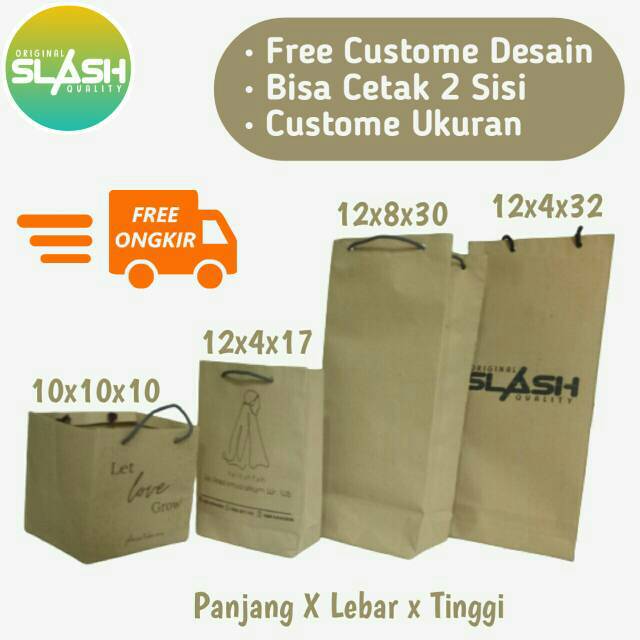 

PAPER BAG 2 SISI CUSTOM MURAH