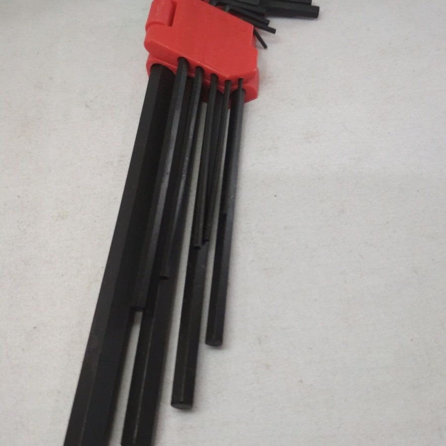 Kunci L hexa hexagon Hex Key panjang set 9pcs hitam dramashop