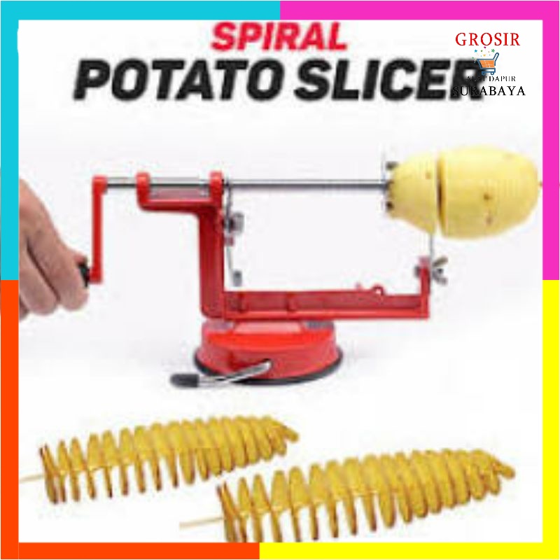 Alat Pemotong Kentang Spiral Potato Slicer Alat Pemotong Kentang Spiral