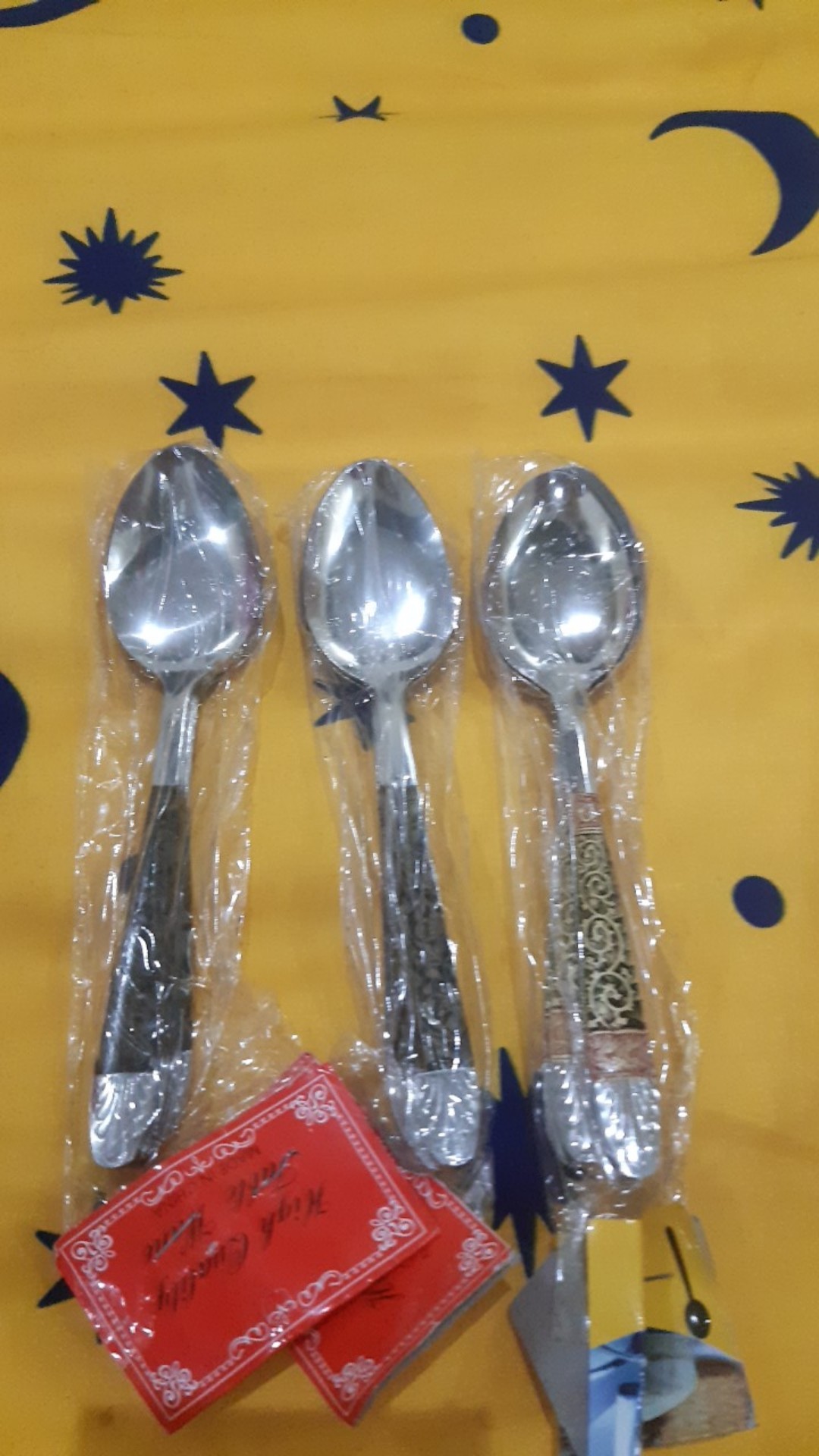 [ Lusinan ] Sendok Makan Stainless Tebal Motif Batik--g.k--