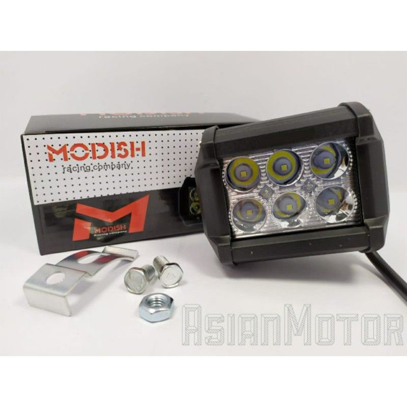 Lampu sorot WORKLIGHT LED Cree 6 mata sisi tembak kabut 18w Mobil