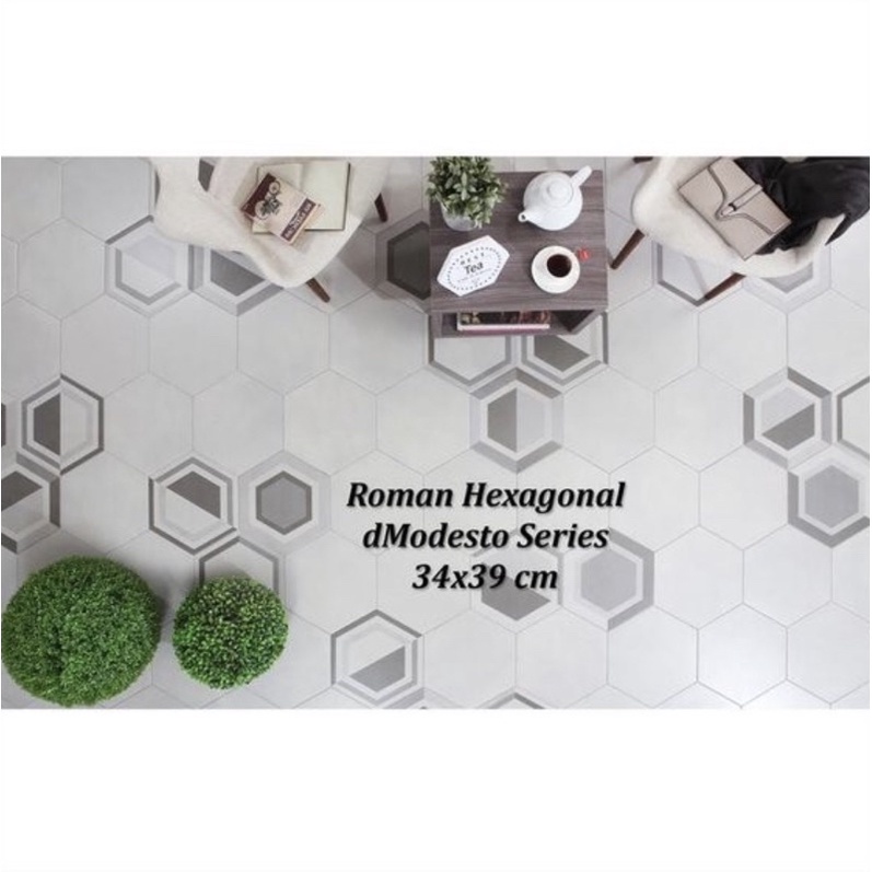 Roma Keramik Hexagonal / Hexagon RomaN dModesto Modesto 34x39