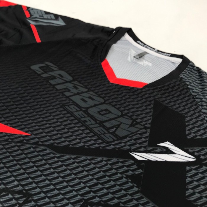 Jersey Sepeda Singletrek1 Carbon X7 Cooltech ORI JCLS Red long