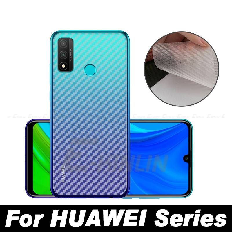 2pcs / Lot Film Pelindung Layar Belakang Carbon Fiber 3d Untuk Huawei Honor 8 9x 10 20 50 Pro 20i 8c 8s 8x 9i View 10 20