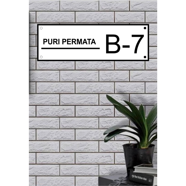 Nomor rumah/Papan nama/Label custom ACRYLIC AKRILIK