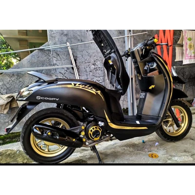 Striping Scoopy new stylish/prestige gold transparan