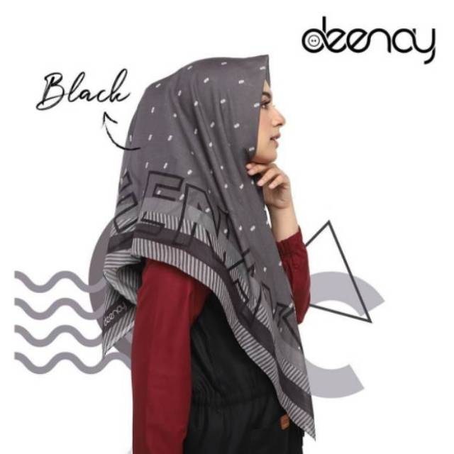Deenay Scarves MONOGRAM BLACK