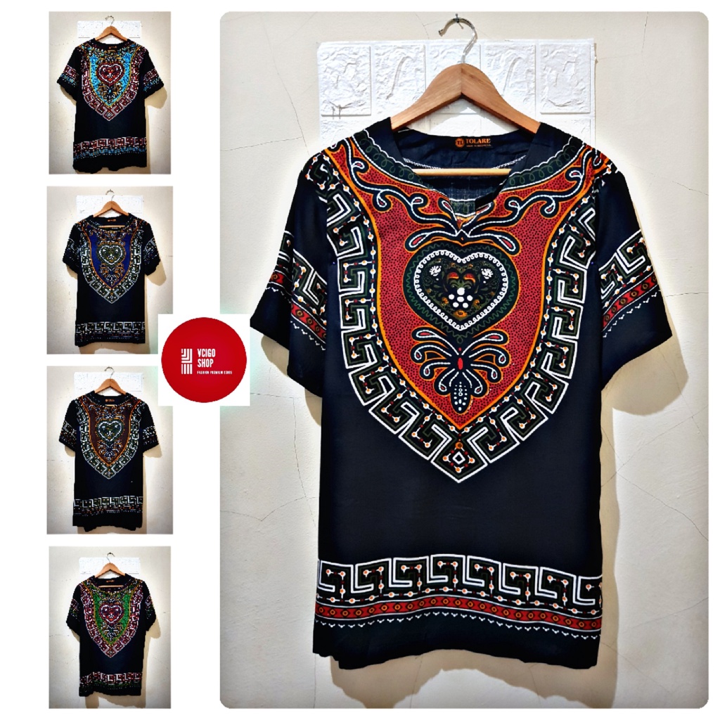 Terbaru Baju Dashiki Hitam Pria dan Wanita (Unisex)