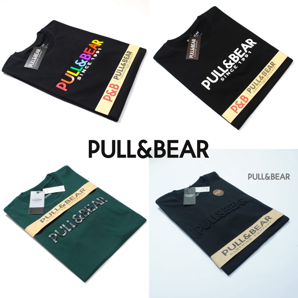 Kaos PULL AND BEAR Timbul / Embos Premium Kaos T-Shirt