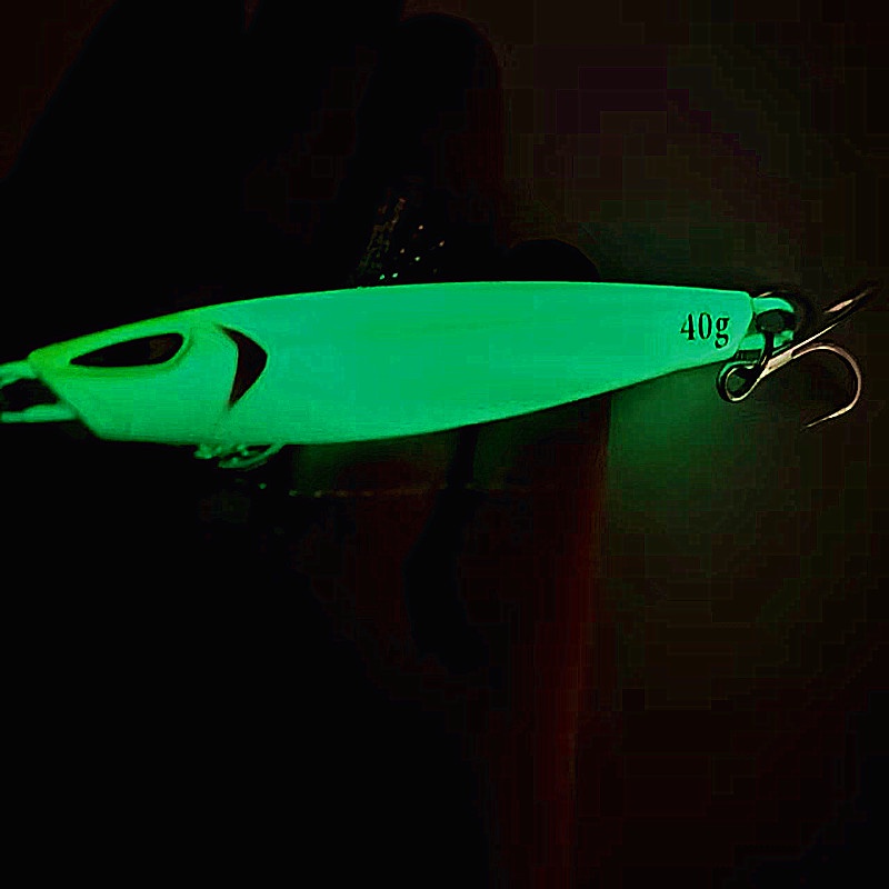 1Pcs Jig Fishing Lure Luminous Umpan Pancing Hard Bait Bahan Logam Berat 15g 20g 30g 40g Swimbait Bass Wobbler Jigging Bait Tackle