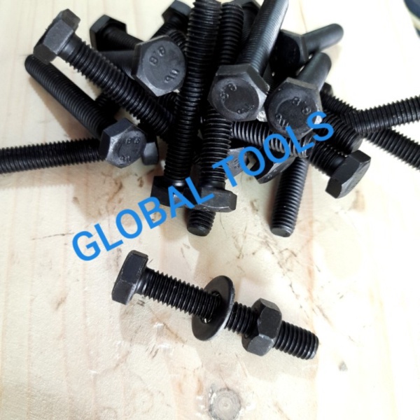 Stock Terakhir  baut 12 baja baut mur baja m8 x 50 baut kuat baut baja hitam murah m8 Tools global