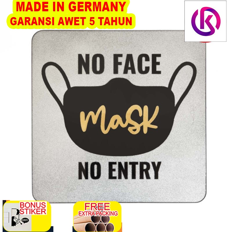 

Murah SIGN AKRILIK - NO FACE MASK NO ENTRY - Sign Kawasan Wajib Masker