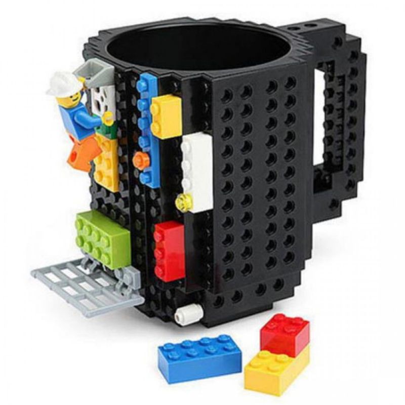 VKTECH Gelas Mug Lego Build-on Brick