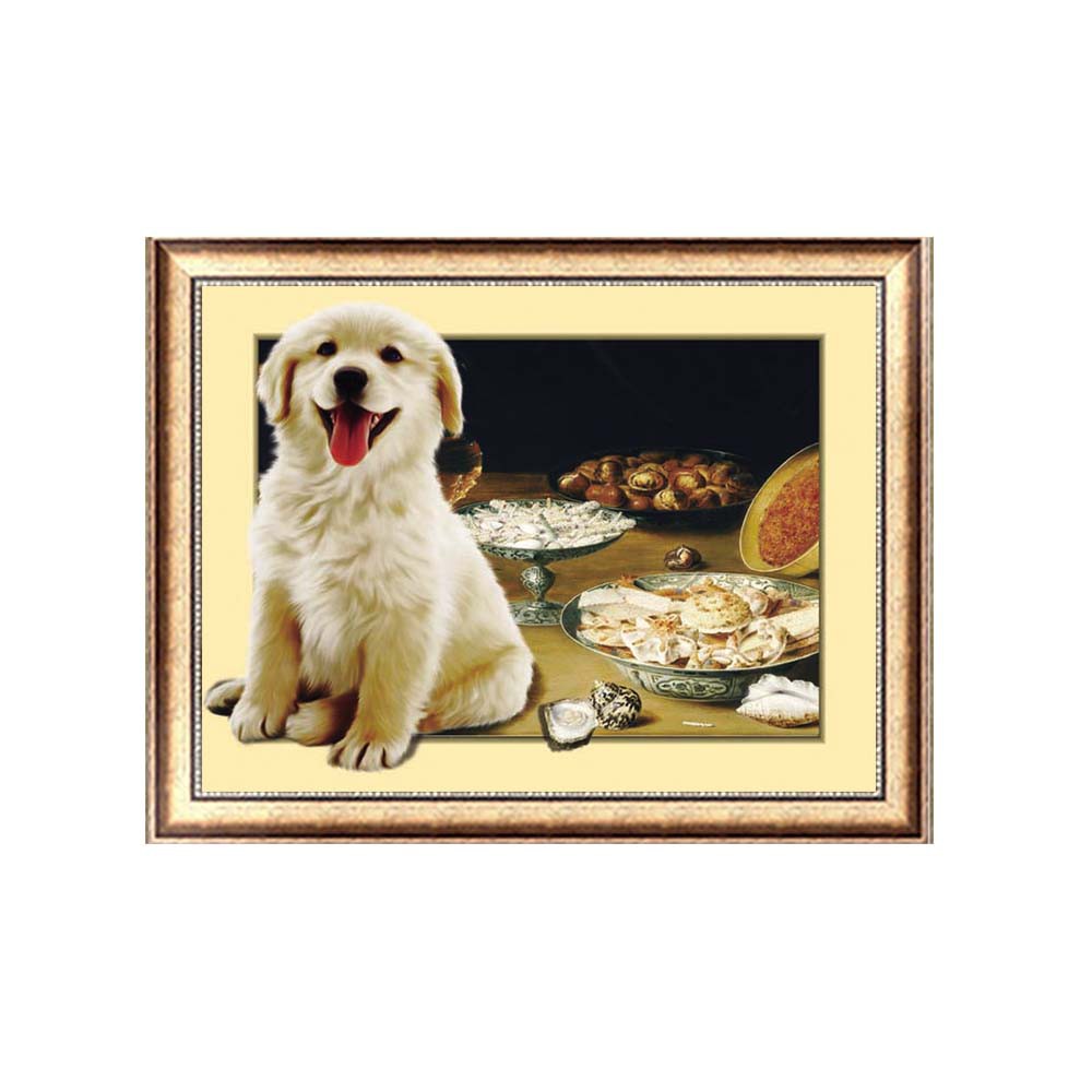 Diy Lukisan Diamond 5d Dengan Gambar Anjing Lucu Ukuran 35 45cm
