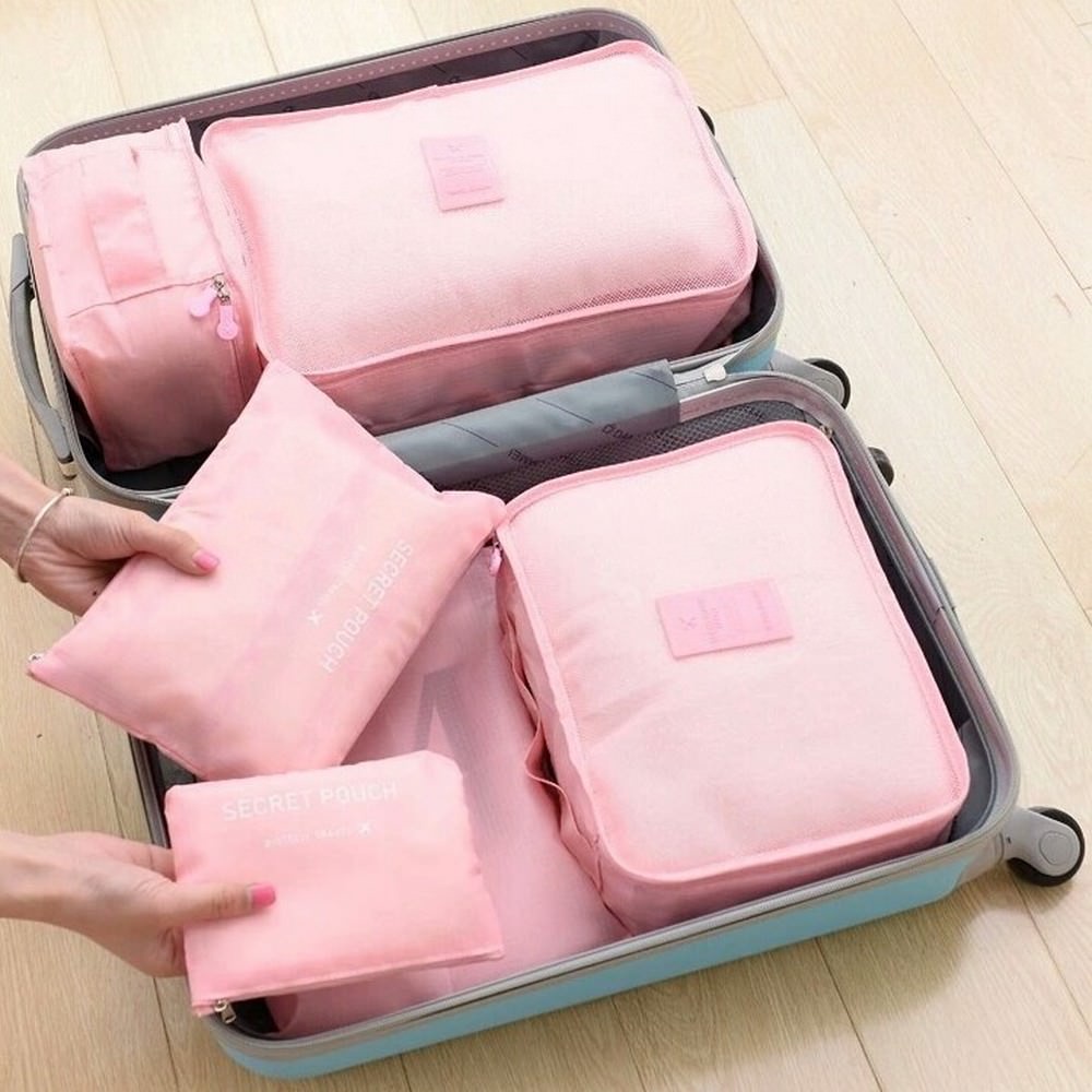 Travel Organizer 6in1 Set Storage Travelling Bag 6 in 1 Koper Tas Korean Style Korea Laundry Pouch