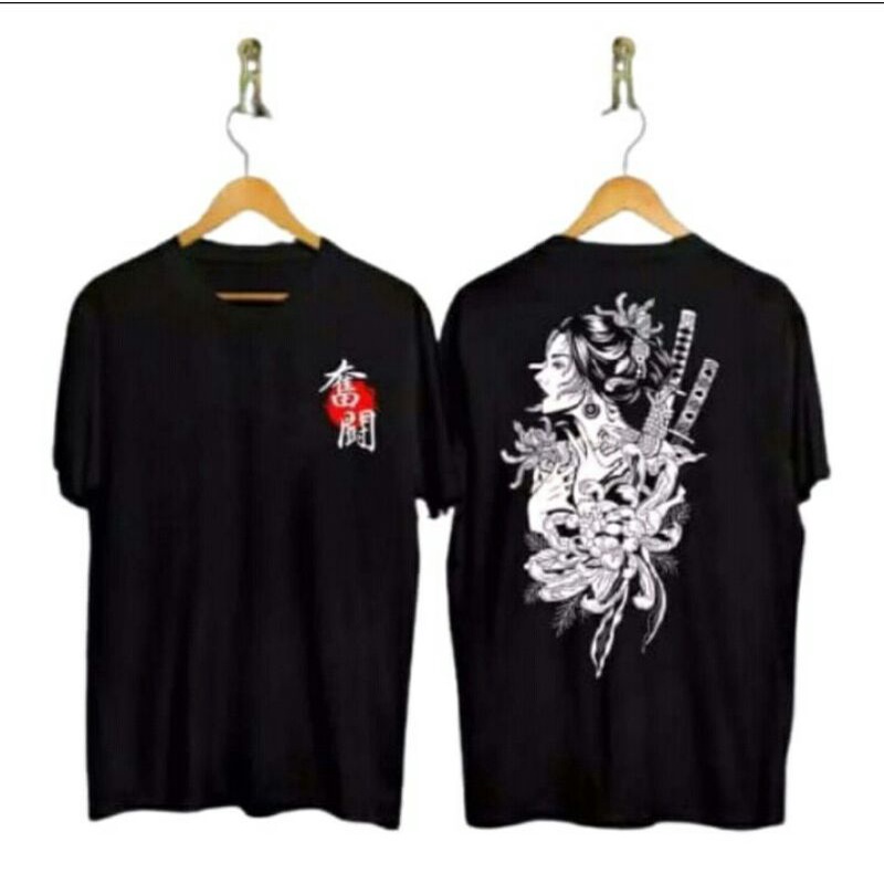 KAOS SAMURAI GEISHA ||KAOS KONVEKSI||KAOS DISTRO MURAH