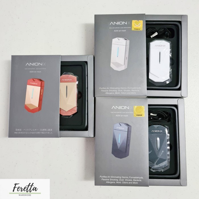 Ready - Anionx A200 Air Mask Purifier Wearable Necklace Kalung Pembersih Udara