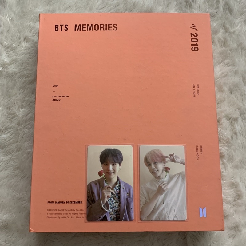 DVD MEMORIES 2019 BTS JIMIN SUGA YOONGI OFFICIAL PC FULLSET