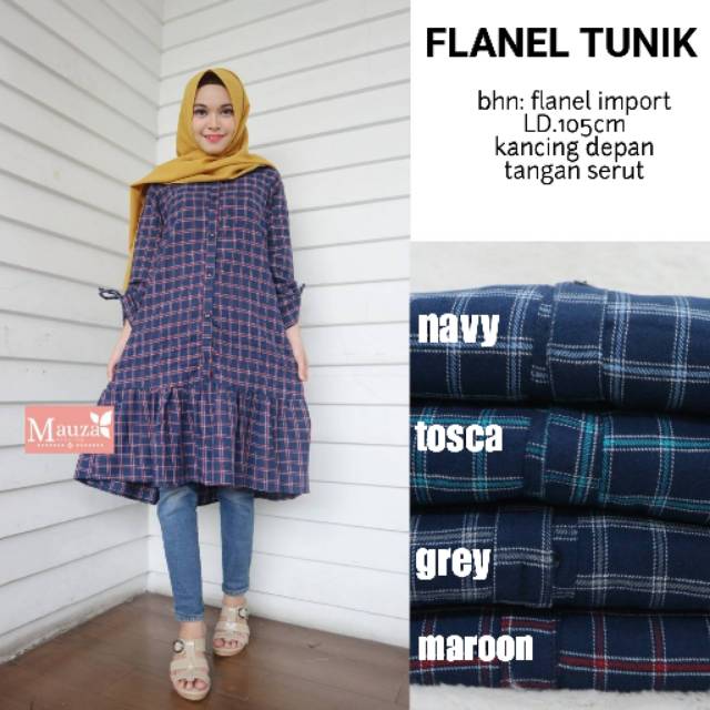 Flanel tunik/ bahan flanel import