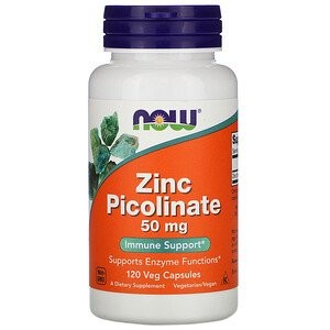 Now Foods Zinc Picolinate 50 mg 120 Veg Capsules