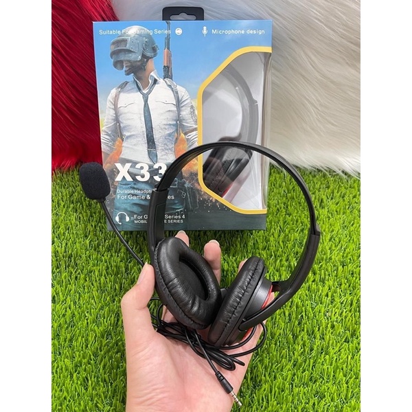 Headphone Gaming Bando X33,X35,X37 Game Mobile Built in Microphone