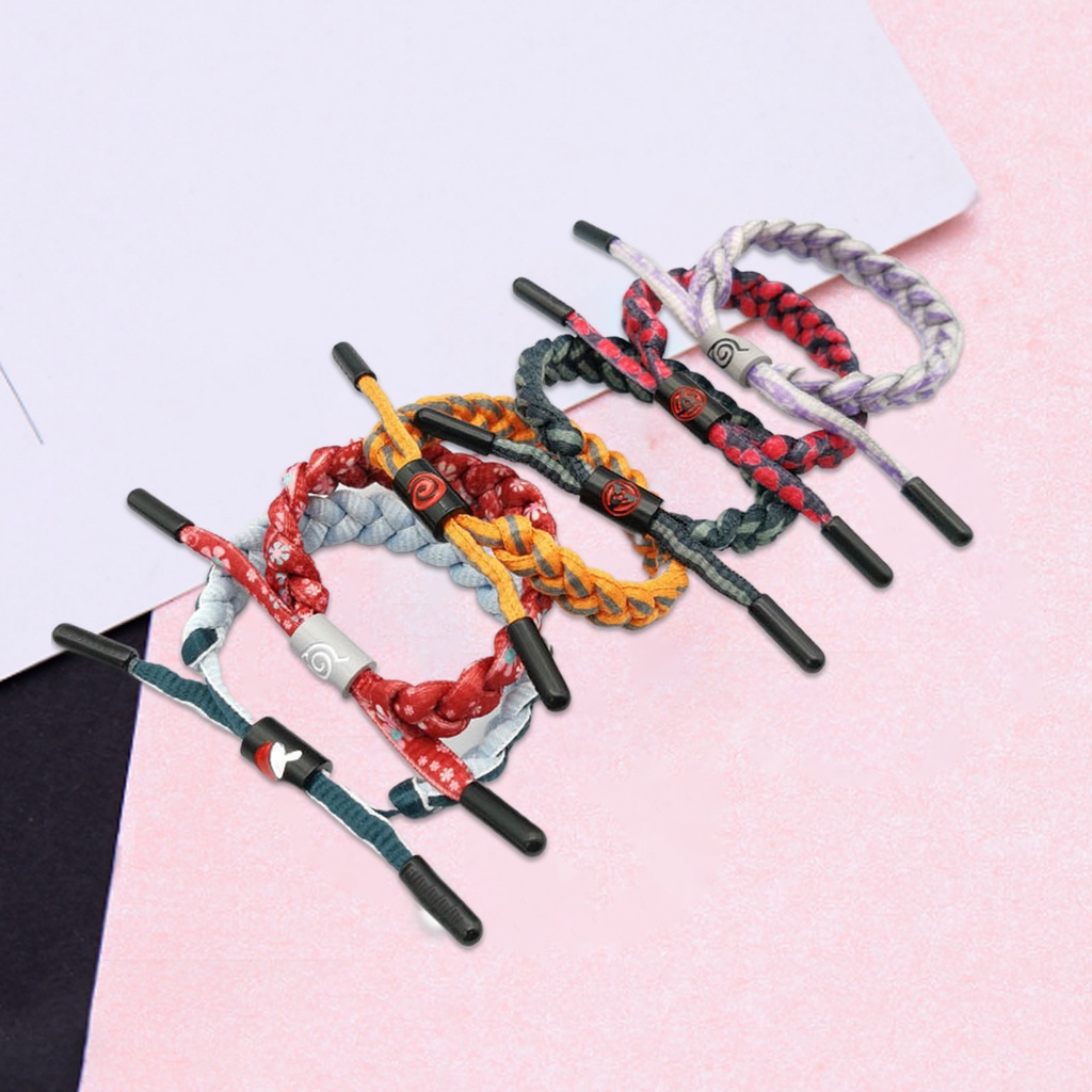 Hu Hu Hu Hu Hu Alat Bantu Pasang Kacamata♡ Gelang Tangan Handmade Adjustable Bahan Kulit Imitasi Motif Anime Untuk Valentine