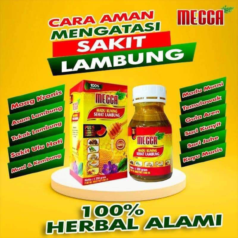 MECCA MADU KUNING SEHAT LAMBUNG / MADU KUNING BERKHASIAT MENGOBATI SAKIT MAAG DAN TUKAK LAMBUNG