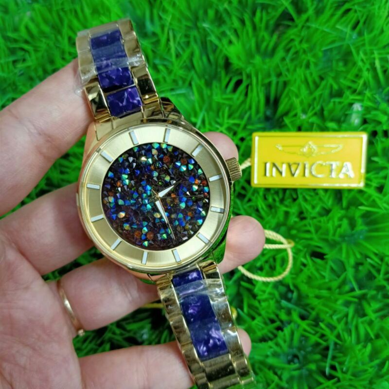 Invicta Quartz All Stainless Steel 39mm Jam Tangan Wanita Bergaransi