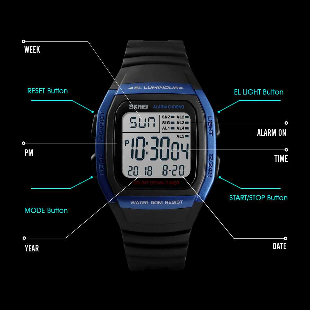 FatihShop SKMEI Jam Tangan Digital Pria - 1278