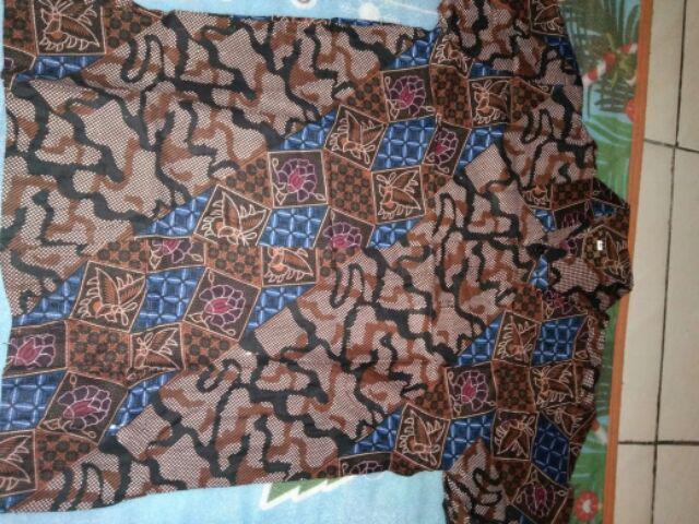 Bswart Batik Hrb026 Kenongo Hem Pendek Padi Pekalongan M L Xl Batik Pria Murah Modern