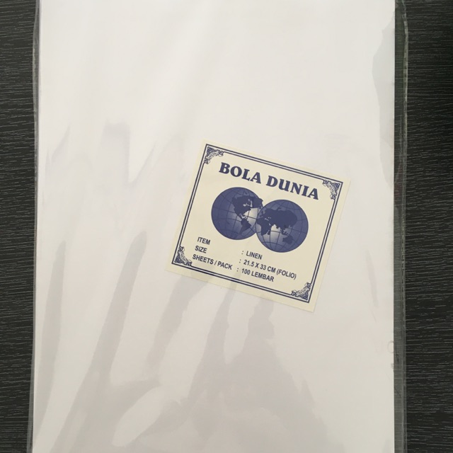 

Kertas Linen Holland Bola Dunia Putih