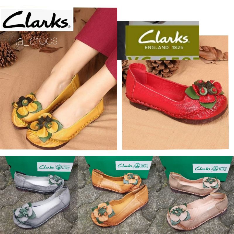 Clarks flat flower 1830 / SEPATU CLARKS Wanita