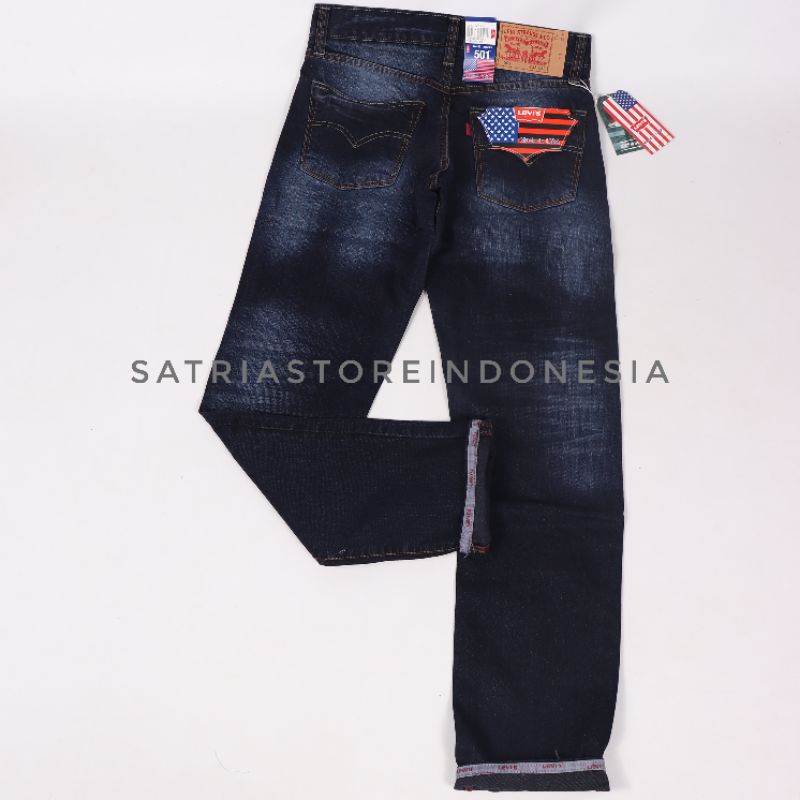 Celana jeans reguler pria