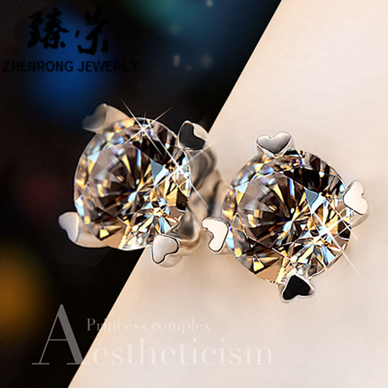 Anting Bentuk Hati Warna Silver