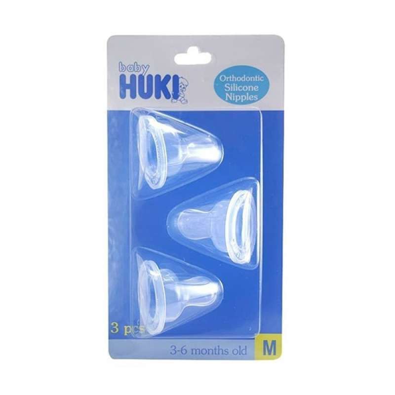 Dot Huki Gepeng Orthodontic Silicone Nipple Ukuran S M L isi 3pcs-3 pcs size M Blister