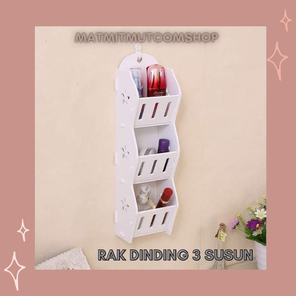BARU rak dinding putih 3 susun - rak susun serbaguna