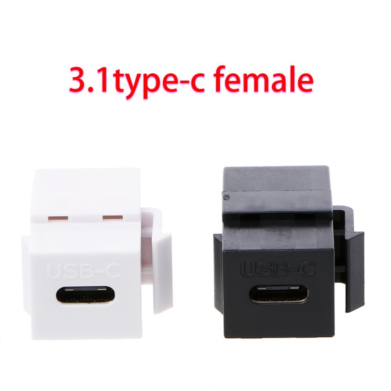 btsg USB 3.1 Type C Female To Female Connector Jack Wall Socket Panel Mount Adapter