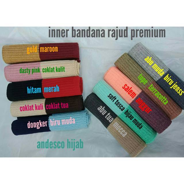 INNER BANDANA 2WARNA RAJUD PREMIUM/ Inner Bandana Rajud