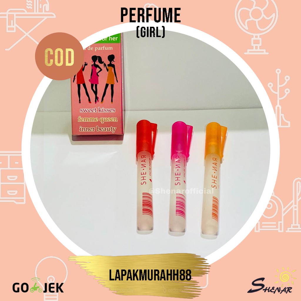 SHENAR PERFUME / PARFUM TAHAN LAMA UNTUK PRIA &amp; WANITA dengan BPOM / 1 BOX ISI 3 BOTOL