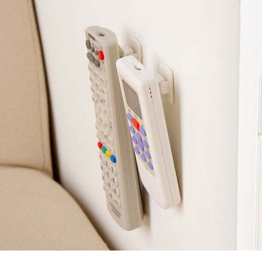 Holder Gantungan Remote Tv Ac Tempel Dinding Gantung 1 Set - Set Isi 2 Pasang Gantungan Remote TV AC DVD Gantungan Serbaguna Tanpa Paku Tempat Remote Control