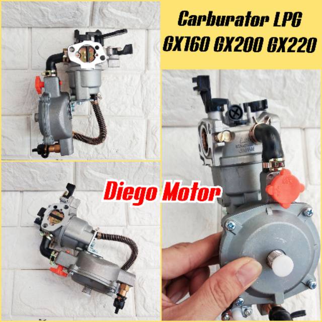 Carburator karburator LPG bahan bakar gas mesin penggerak  Honda tipe GX160 GX200  design of Japan