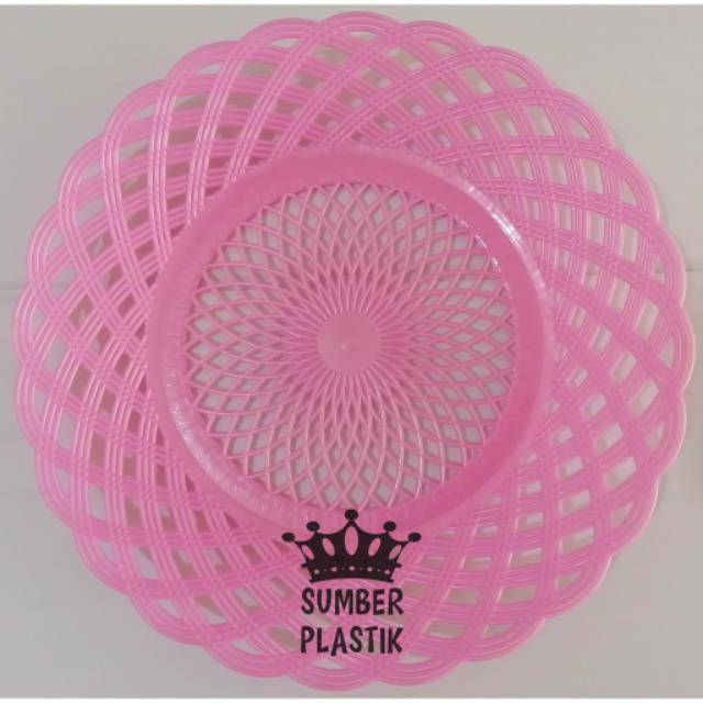 PROMO!! Piring Rotan Plastik anyaman (1PCS)