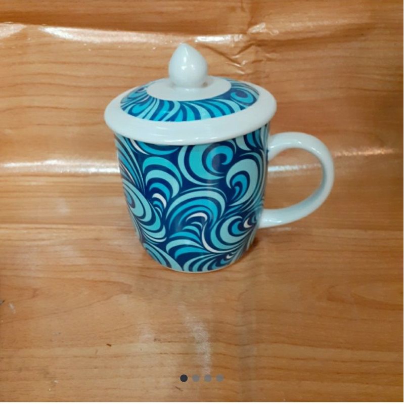 CUCI GUDANG Cangkir Mug Keramik Ada tutup "KOPIN" (turun harga.)